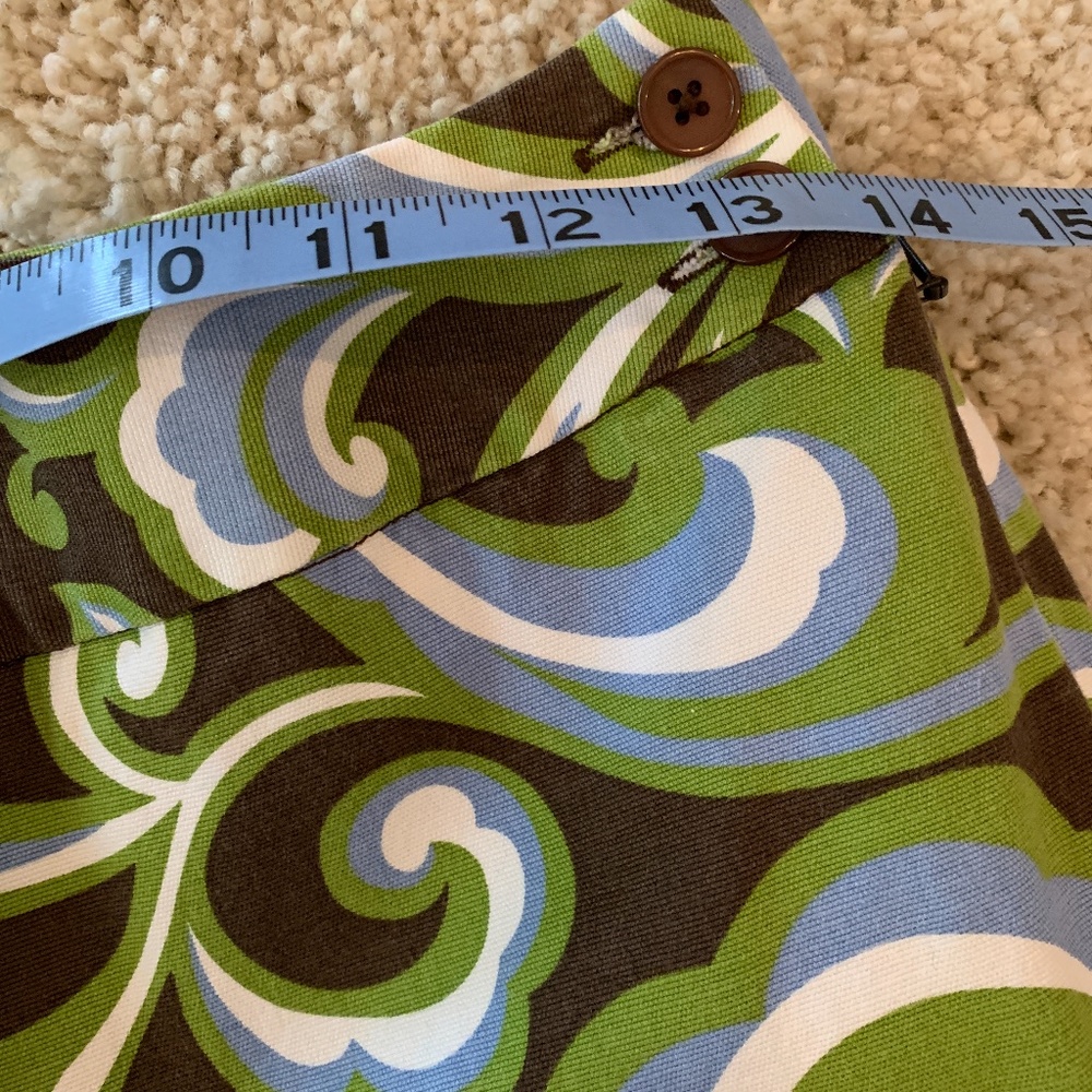Talbots Y2K Brown Paisley Crop Pants - Picture 6 of 10